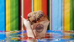 Muffin Loco fourré au Nutella & Paillettes colorées au sucre